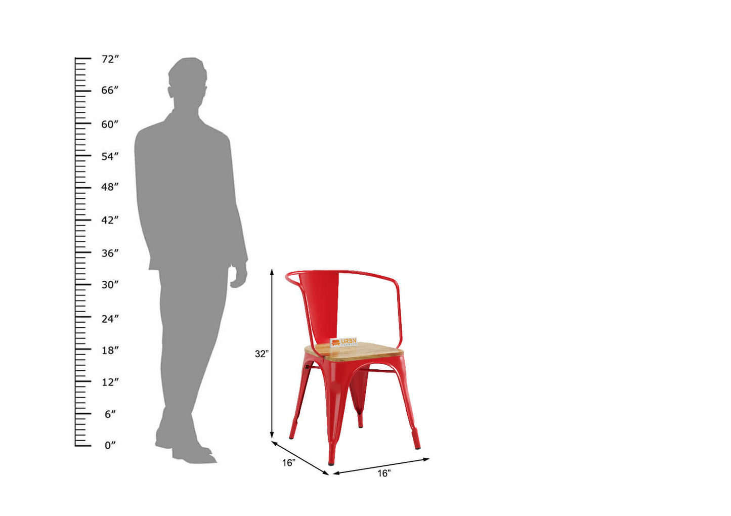 Sensa-Cafe-Chair-With-Arm-Red-Mango_4