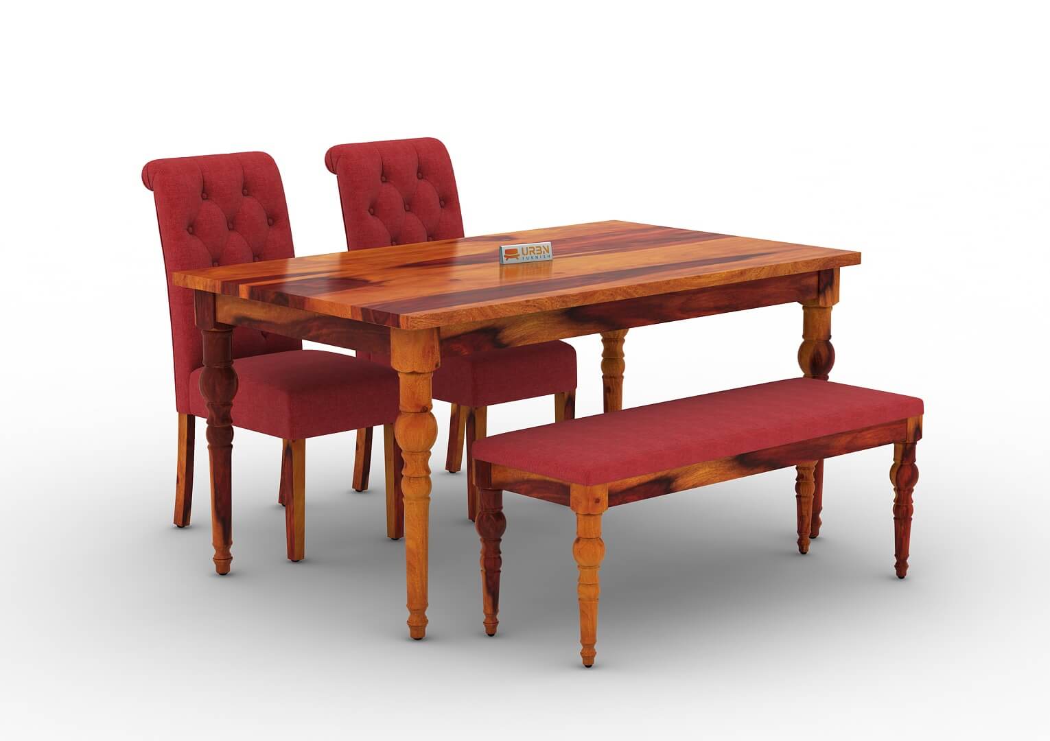 Shivami-4-Seater-Dining-Set-With-Bench-Honey-Red_3