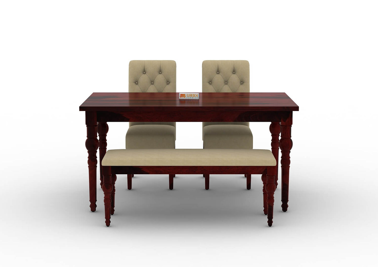Shivami-4-Seater-Dining-Set-With-Bench-Mahogany-Ivory_2