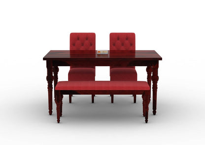 Shivami-4-Seater-Dining-Set-With-Bench-Mahogany-Red_2