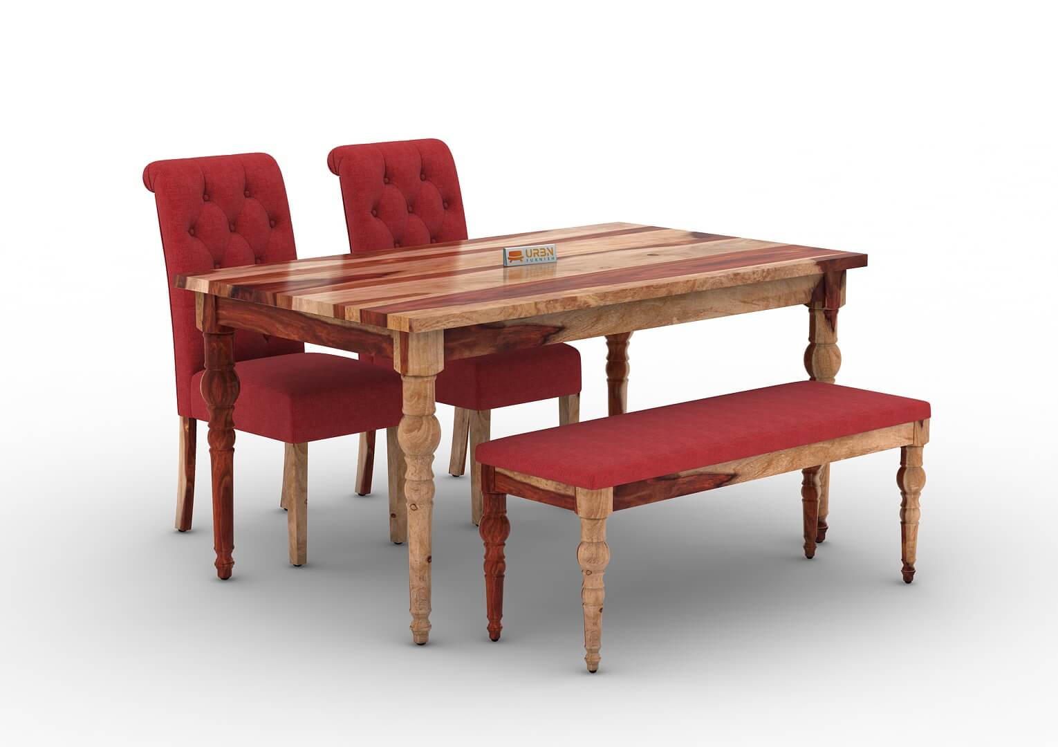 Shivami-4-Seater-Dining-Set-With-Bench-Natural-Red_3