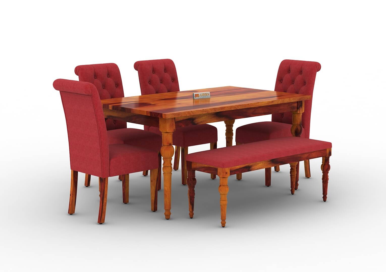 Shivami-6-Seater-Dining-Set-With-Bench-Honey-Red_3