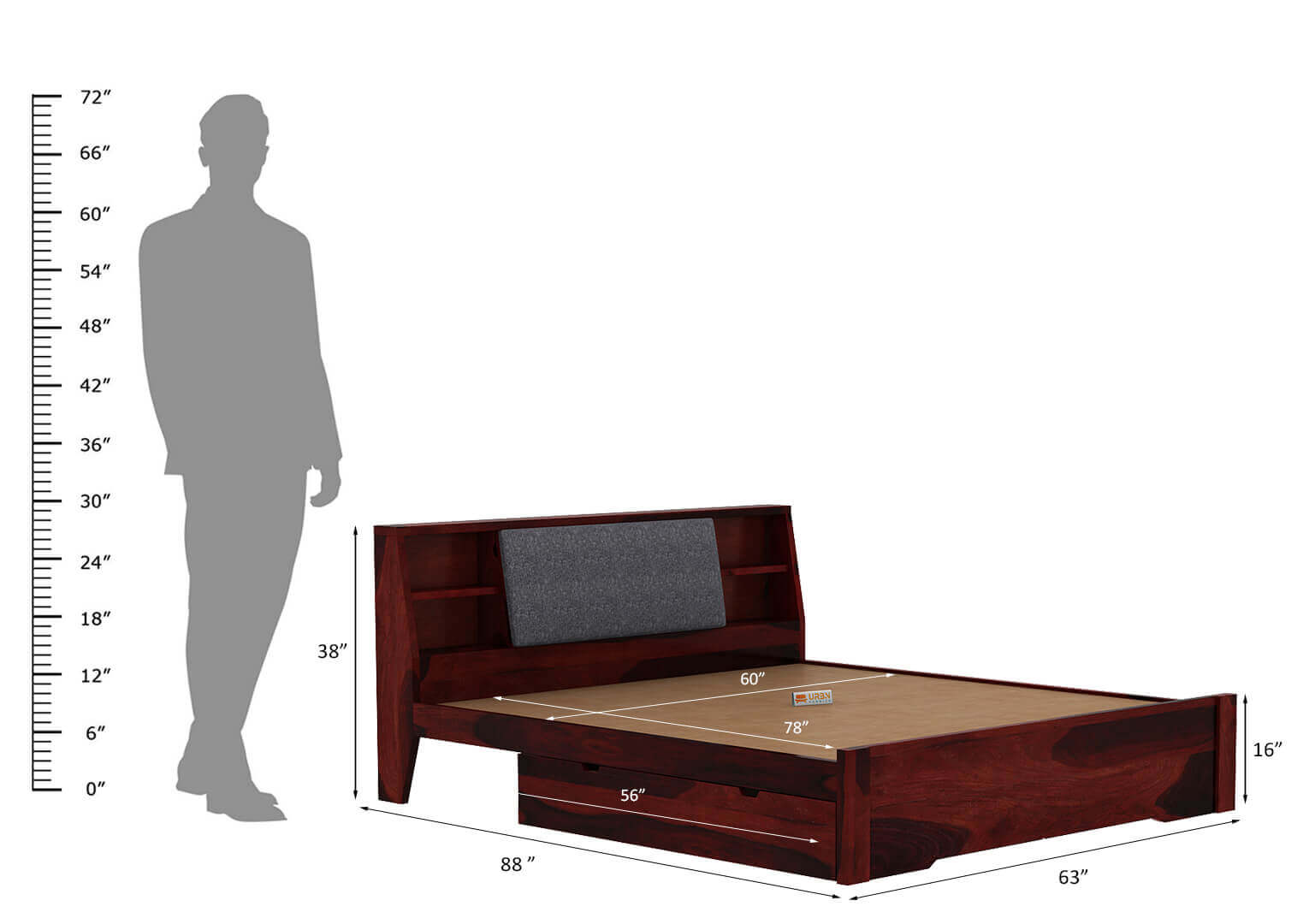 Space-Empress-Bed-With-Drawer-Storage-Mahogany-Gray_10_-Queen-Size