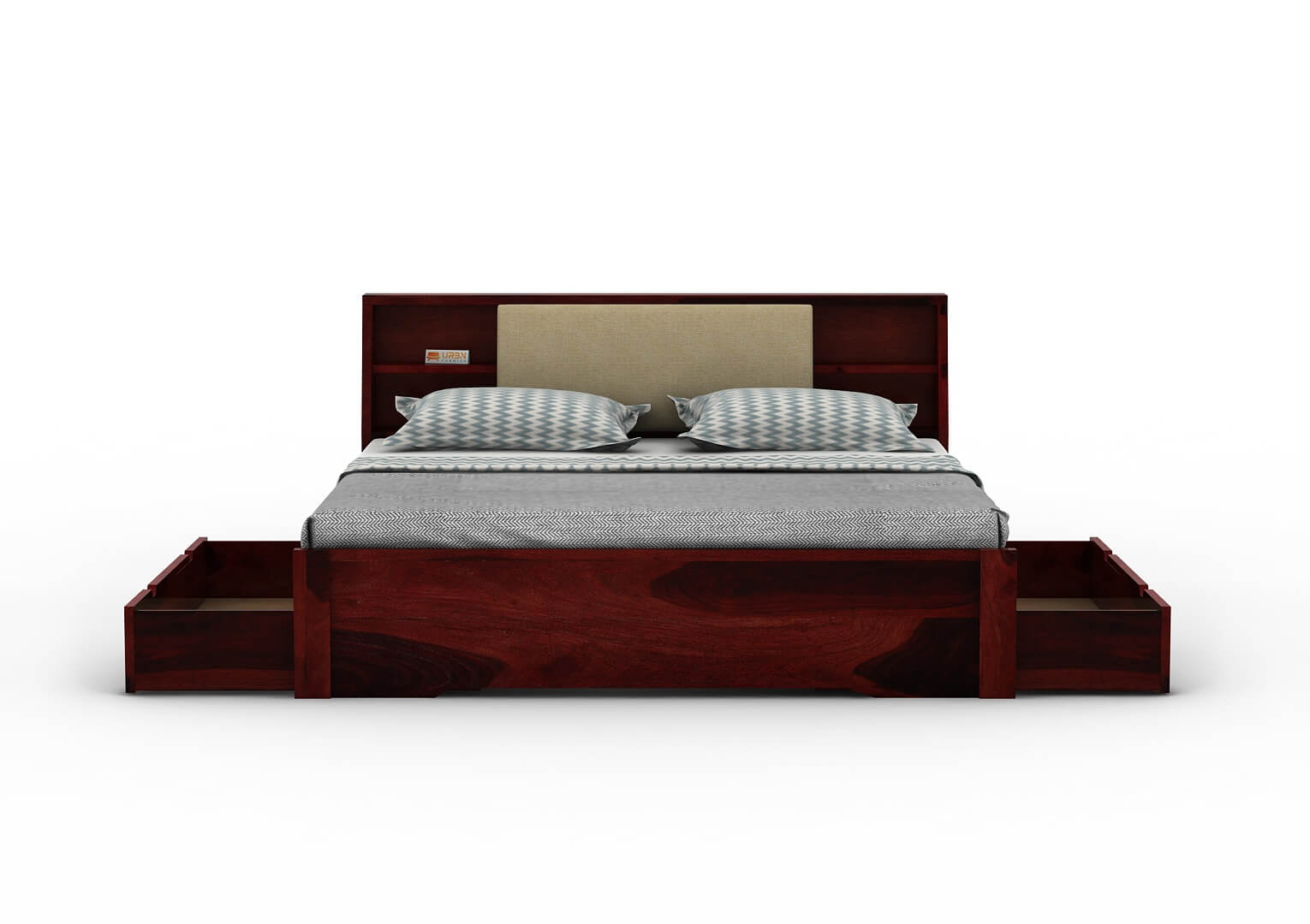 Space-Empress-Bed-With-Drawer-Storage-Mahogany-Ivory_6
