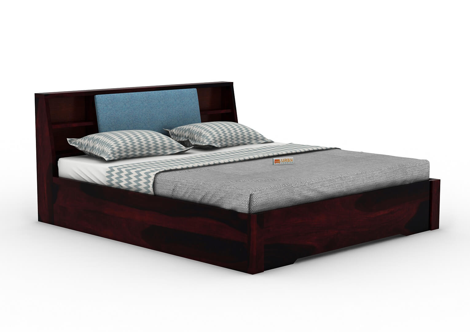 Space-Empress-Hydraulic-Bed-Walnut-Blue_5