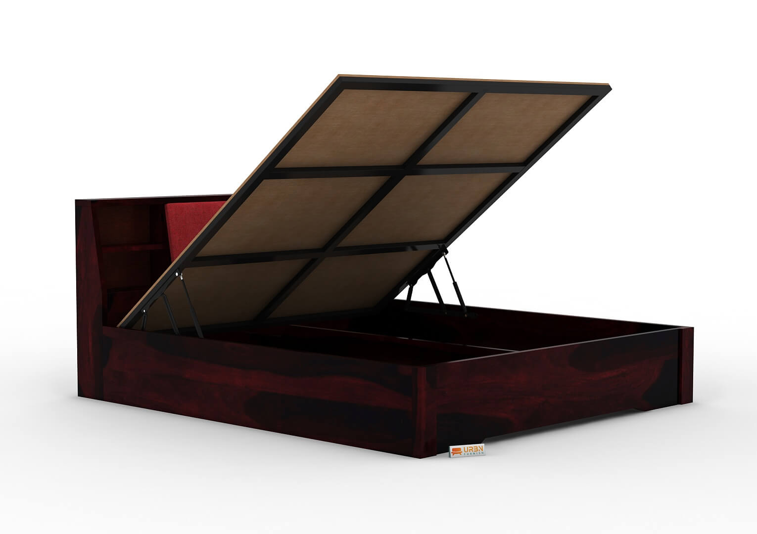 Space-Empress-Hydraulic-Bed-Walnut-Red_8
