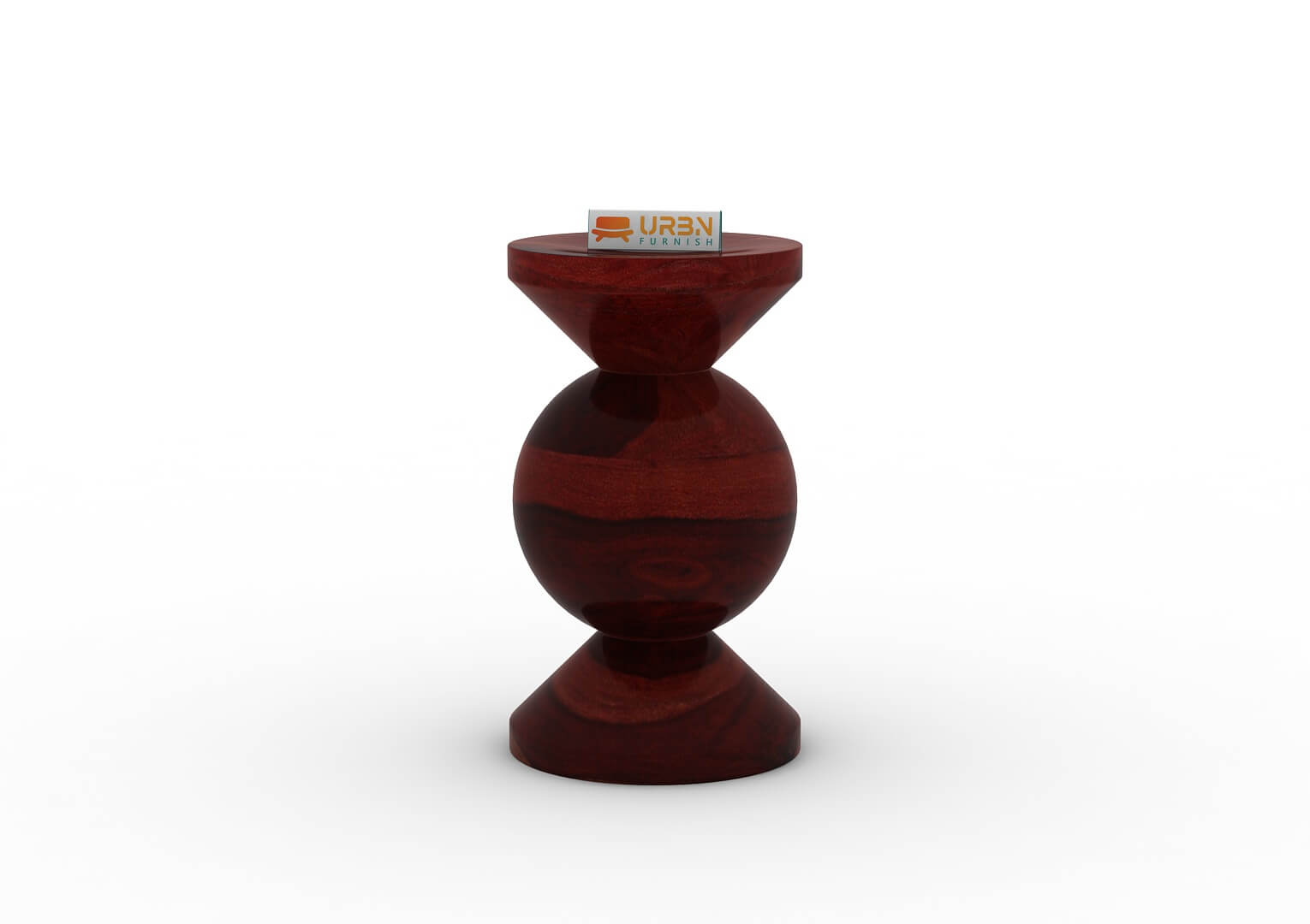 Spheros-Round-End-Side-Table-Mahogany_2