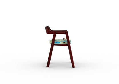 Stylenush Arm Chair With Cushion Seat (Printed Fabric) - Urbnfurnish