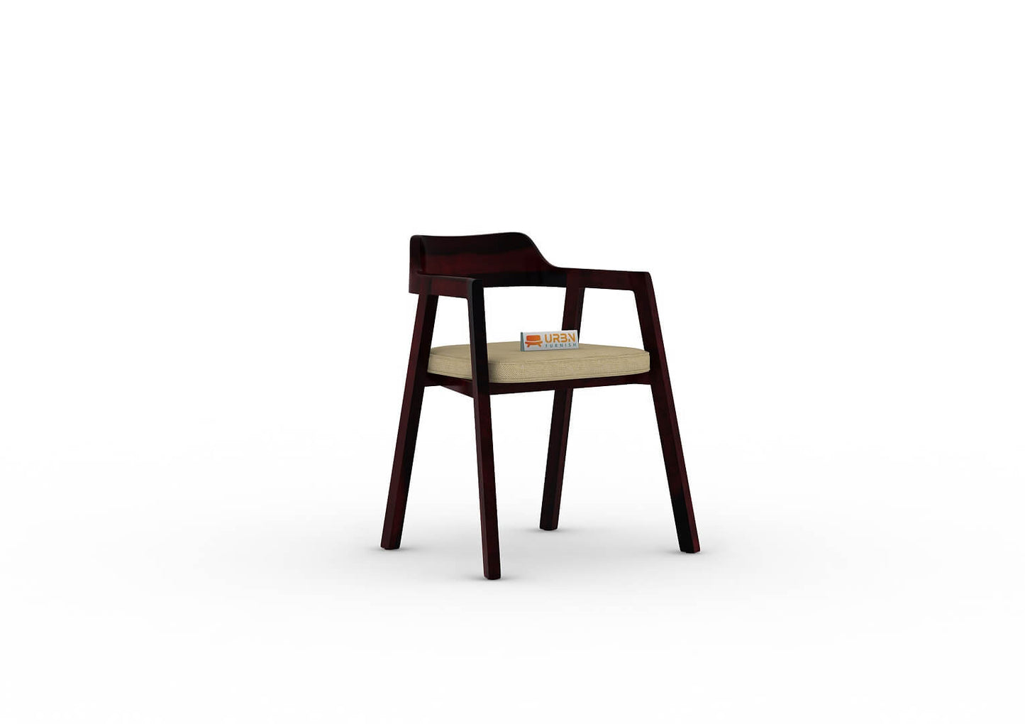 Stylenush-Arm-Chair-With-Cushion-Seat-Walnut-Ivory_3