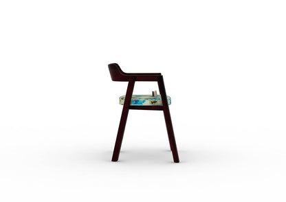 Stylenush Arm Chair With Cushion Seat (Printed Fabric) - Urbnfurnish