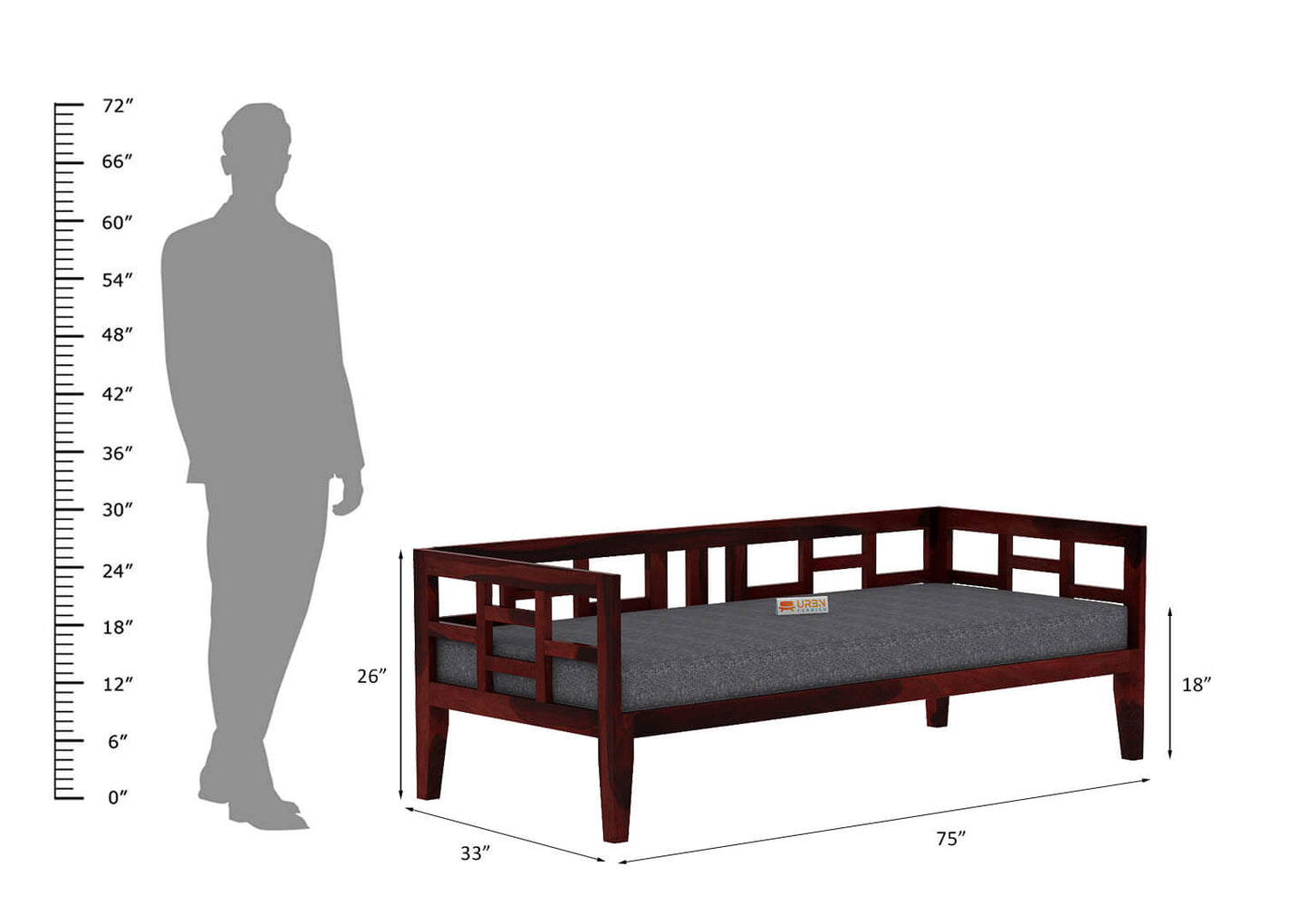 Travolta Checks Divan - Urbnfurnish