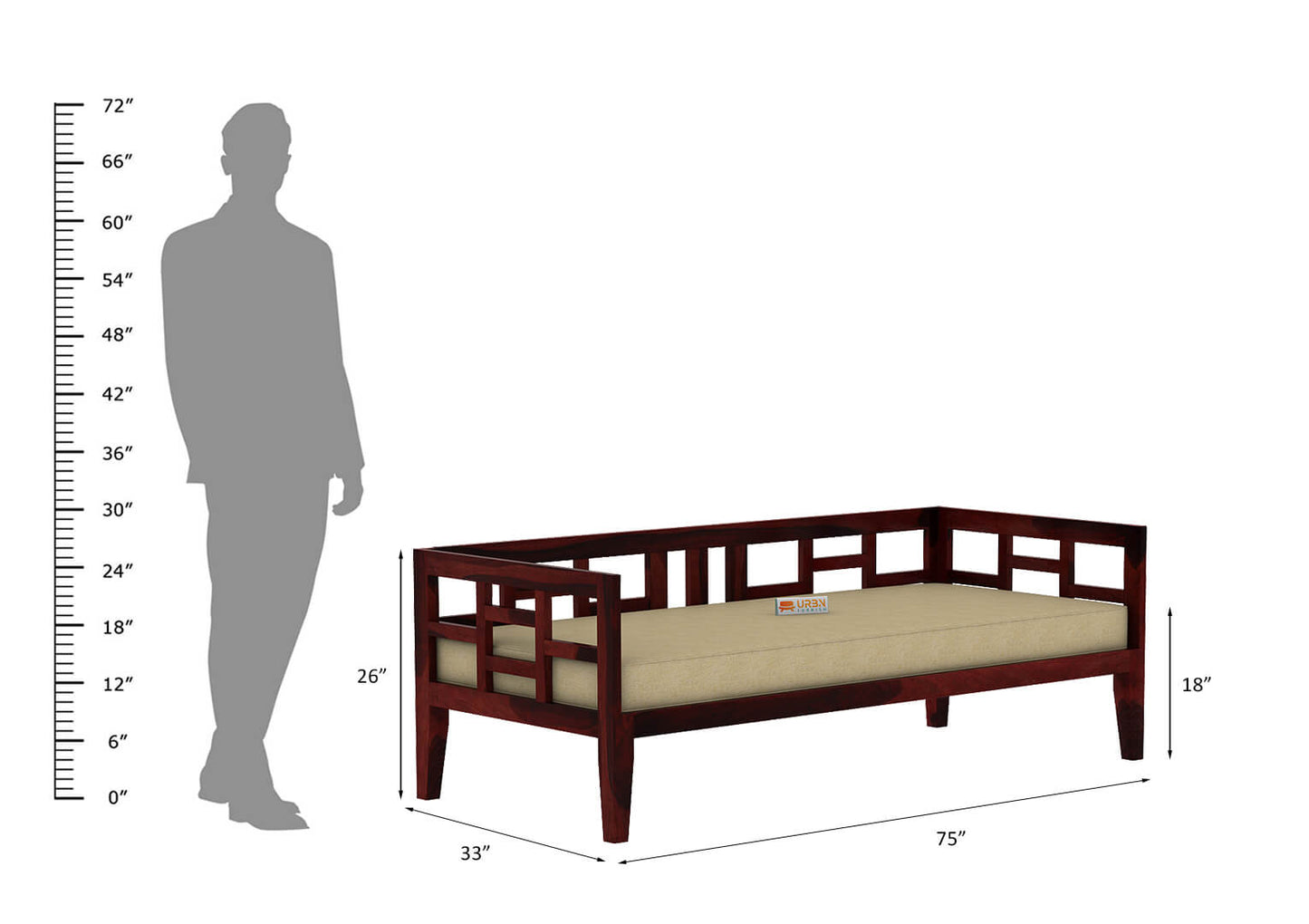 Travolta Checks Divan - Urbnfurnish