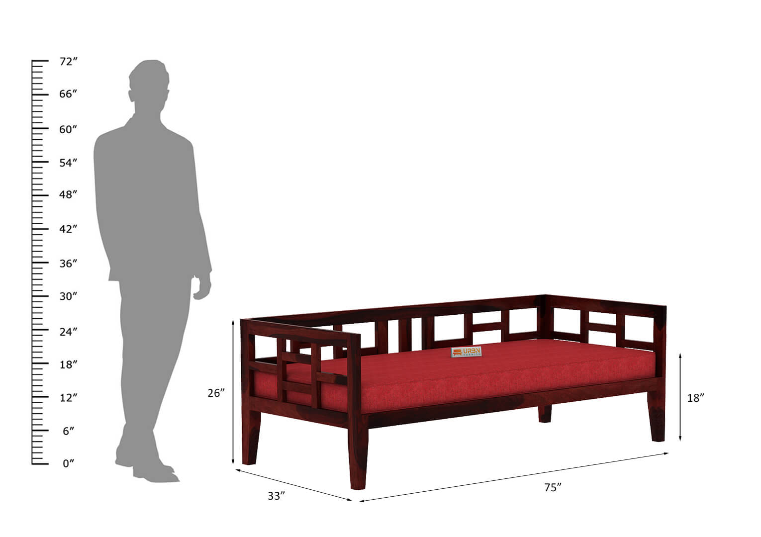 Travolta Checks Divan - Urbnfurnish