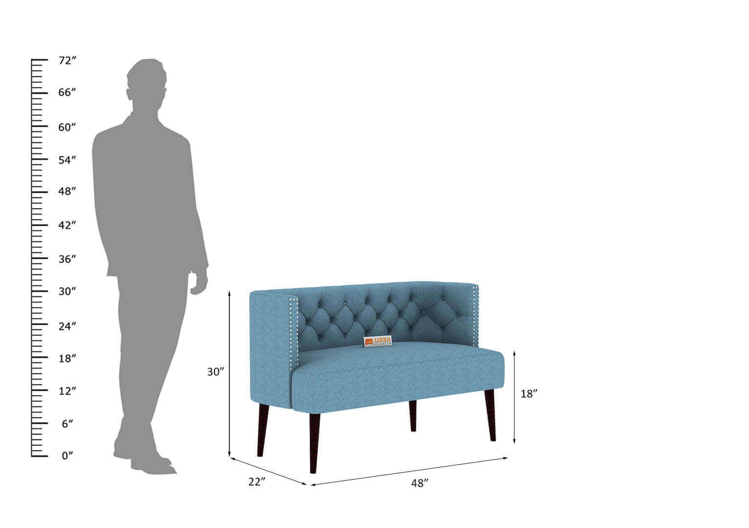 Turtledove Love Seat - Urbnfurnish