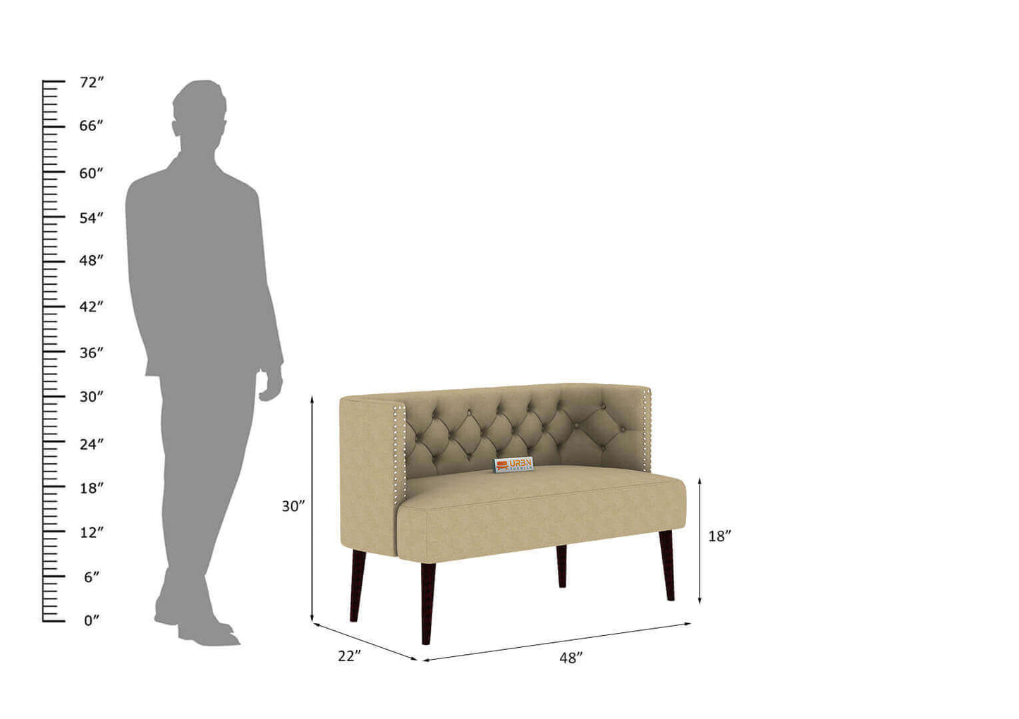 Turtledove Love Seat - Urbnfurnish