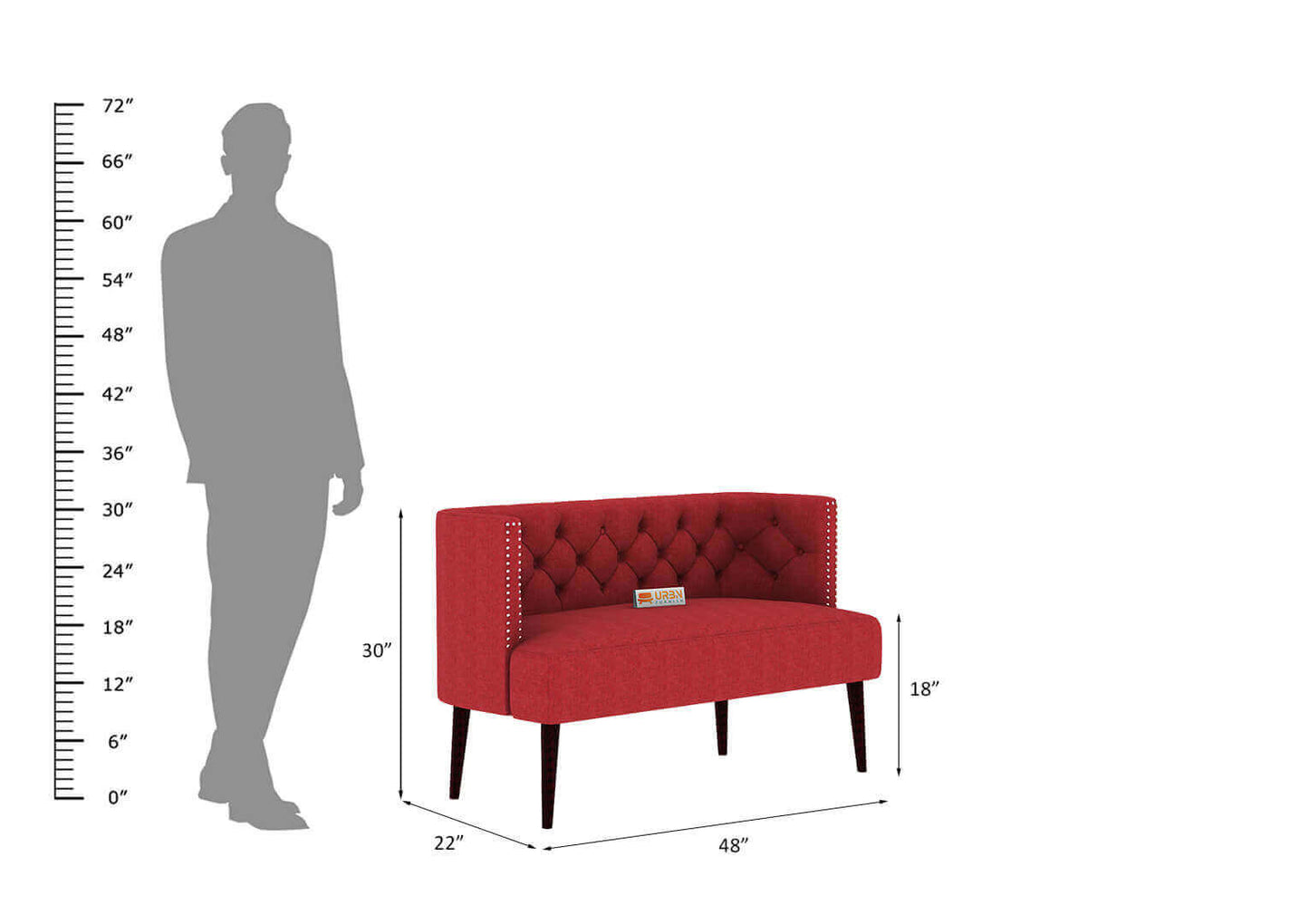 Turtledove Love Seat - Urbnfurnish