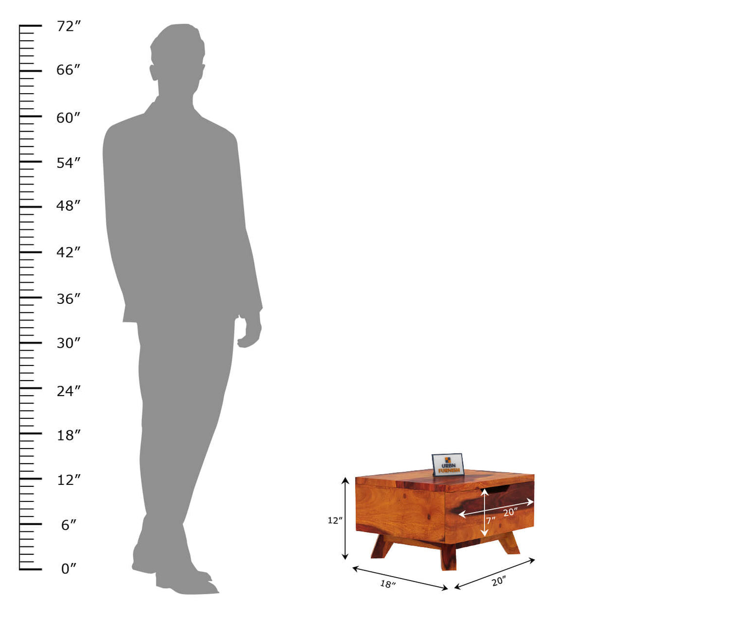 Ataraxia Bedside Table for Modern Bedrooms - Stylish and Functional Design - Urbnfurnish