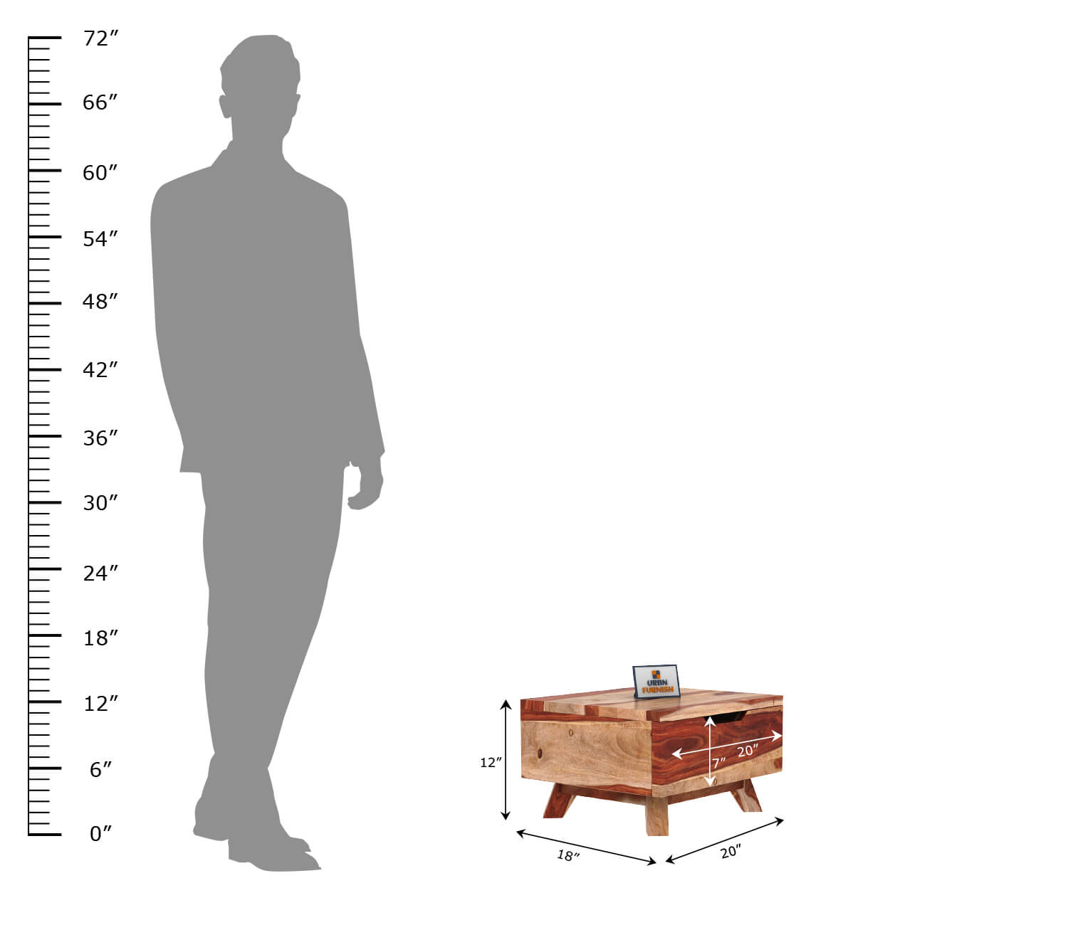 Ataraxia Bedside Table for Modern Bedrooms - Stylish and Functional Design - Urbnfurnish