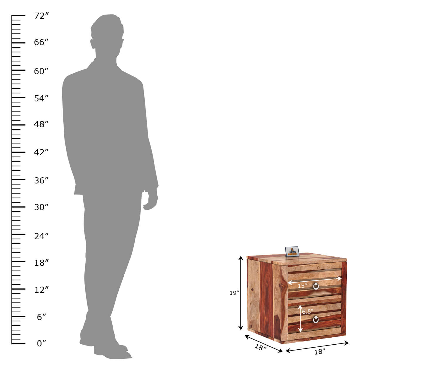 Effete Bedside Table - Urbnfurnish