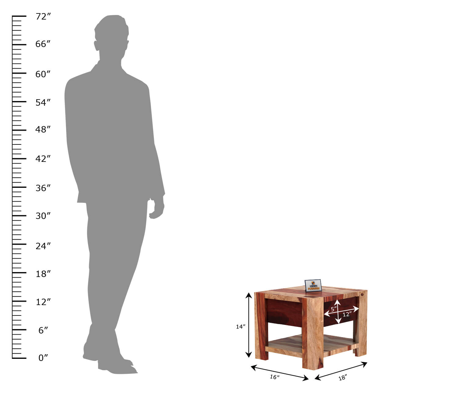 Platypus Bedside Table - Urbnfurnish
