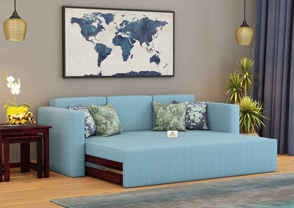 Capriccio Wooden Sofa Cum Bed - Urbnfurnish