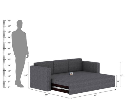 Capriccio Wooden Sofa Cum Bed - Urbnfurnish