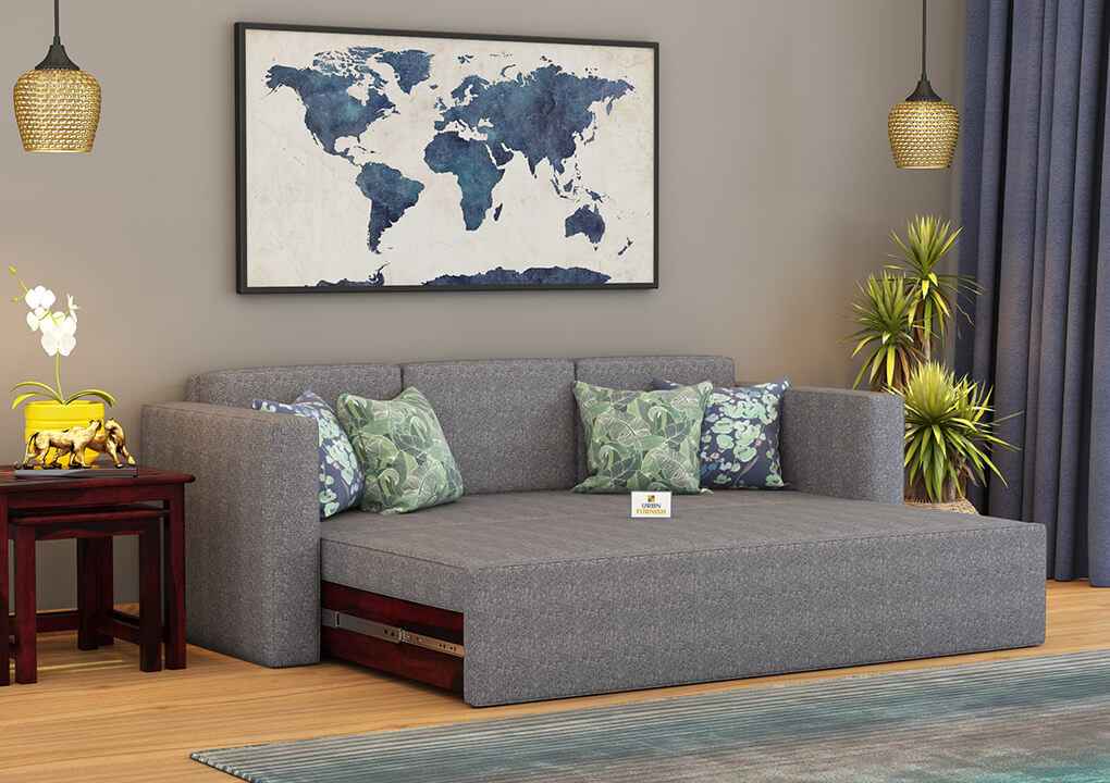 Capriccio Wooden Sofa Cum Bed - Urbnfurnish