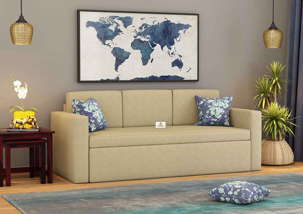 Capriccio Wooden Sofa Cum Bed - Urbnfurnish