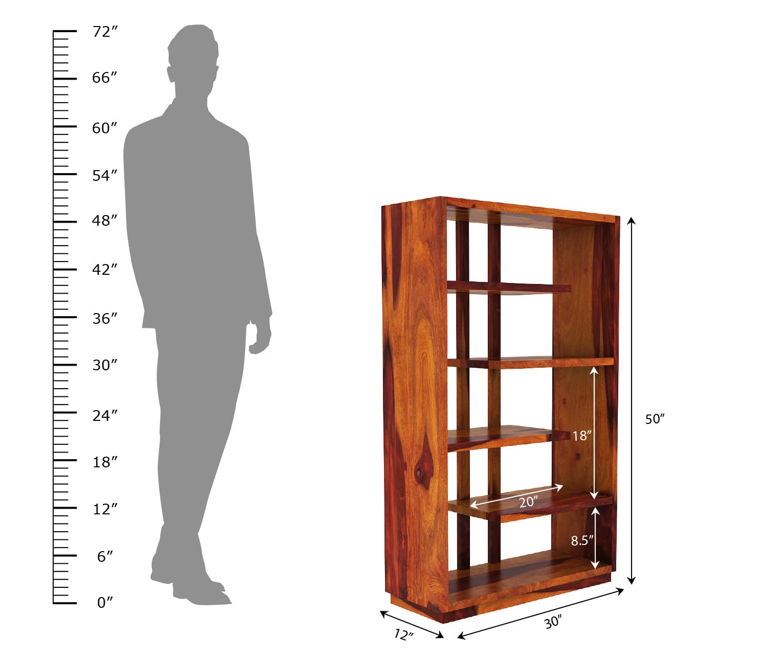 Whelve Bookshelf - Urbnfurnish