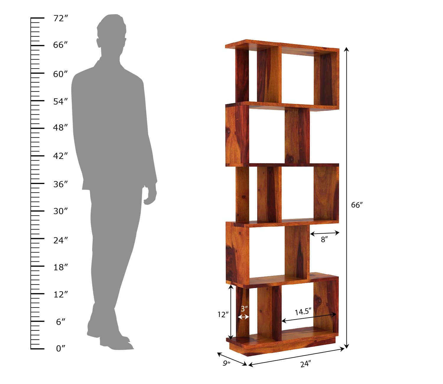 Kalopsia Bookrack - Urbnfurnish