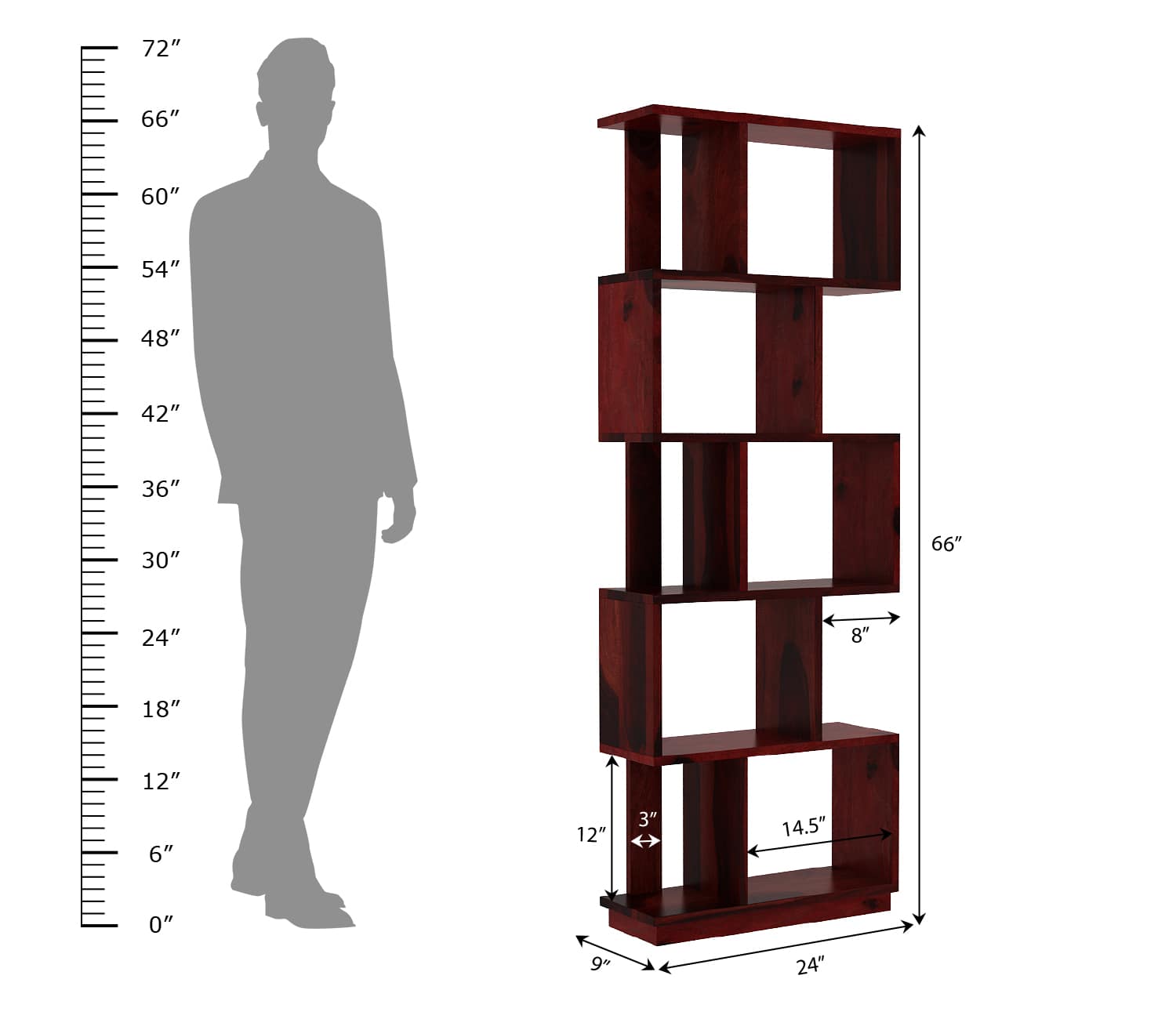 Kalopsia Bookrack - Urbnfurnish