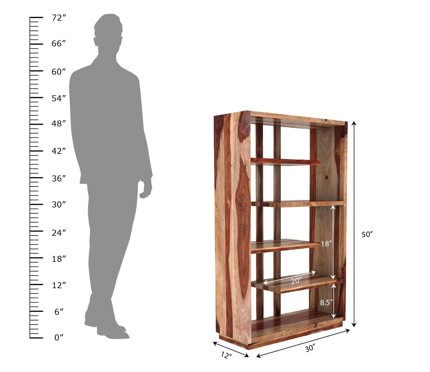 Whelve Bookshelf - Urbnfurnish