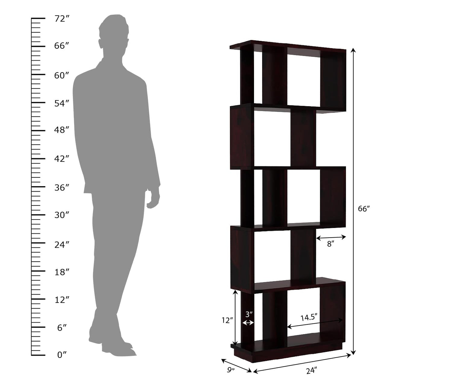 Kalopsia Bookrack - Urbnfurnish
