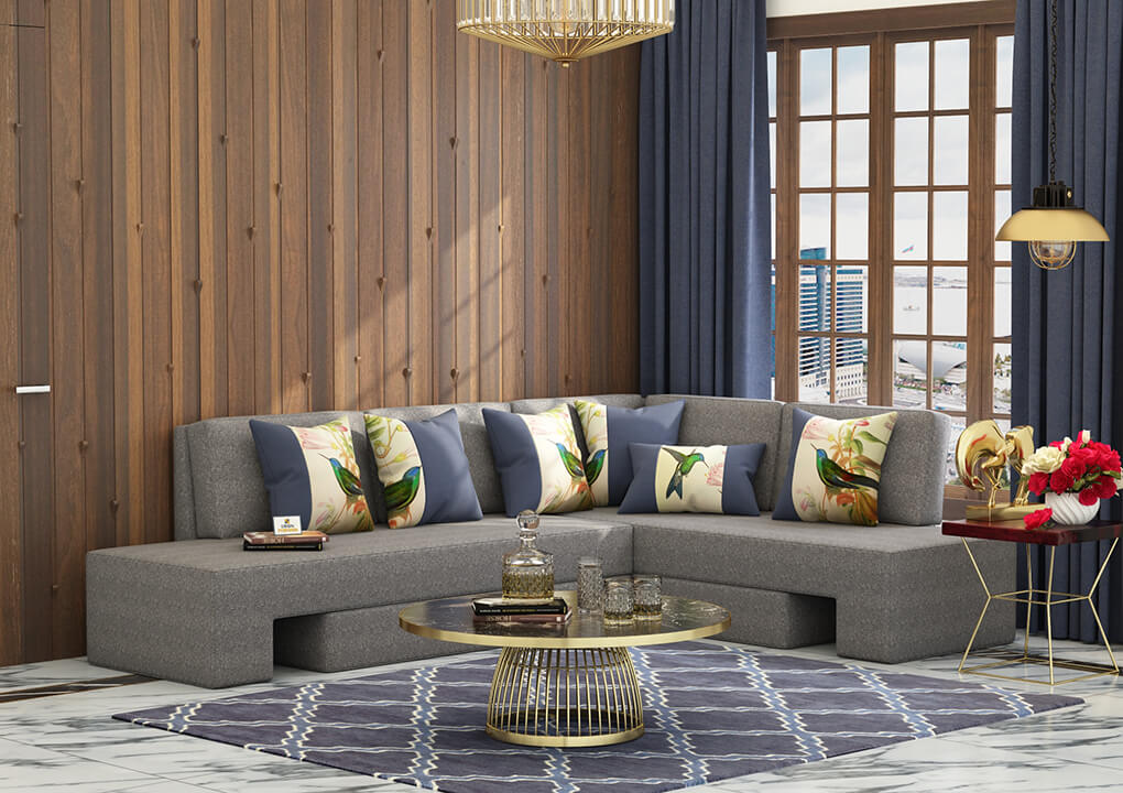 Casper L Shape Right Aligned   Sofa Cum Bed - Urbnfurnish