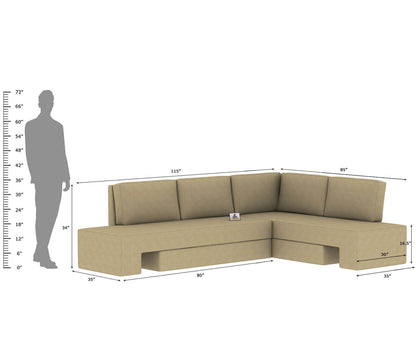 Casper L Shape Right Aligned   Sofa Cum Bed - Urbnfurnish