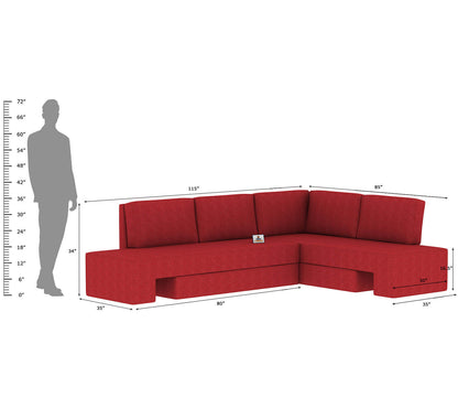 Casper L Shape Right Aligned   Sofa Cum Bed - Urbnfurnish