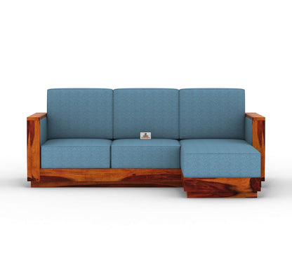 Lago L Shape Right Aligned Wooden Sofa - Urbnfurnish