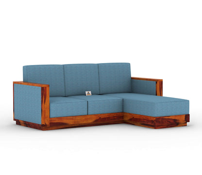 Lago L Shape Right Aligned Wooden Sofa - Urbnfurnish