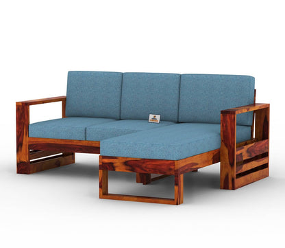 Orfeo L Shape Right Aligned Wooden Sofa - Urbnfurnish