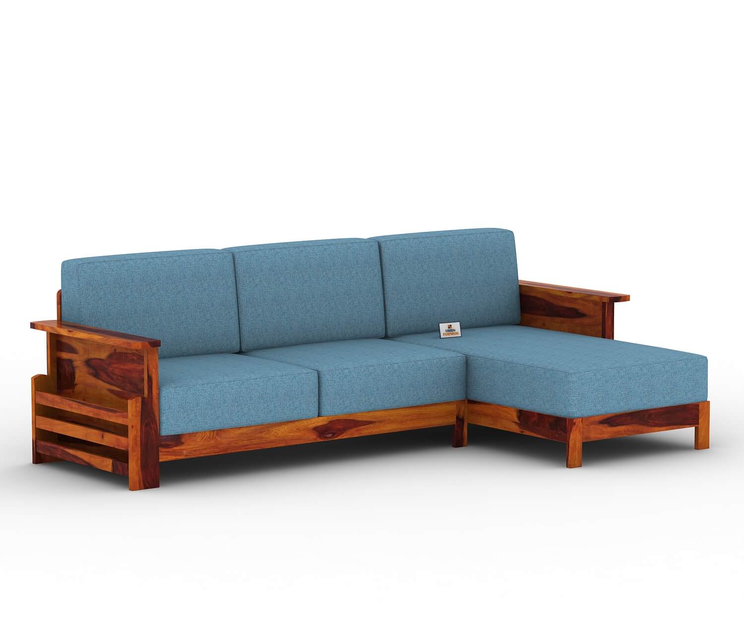 Colosseo L Shape Right Aligned Wooden Sofa - Urbnfurnish