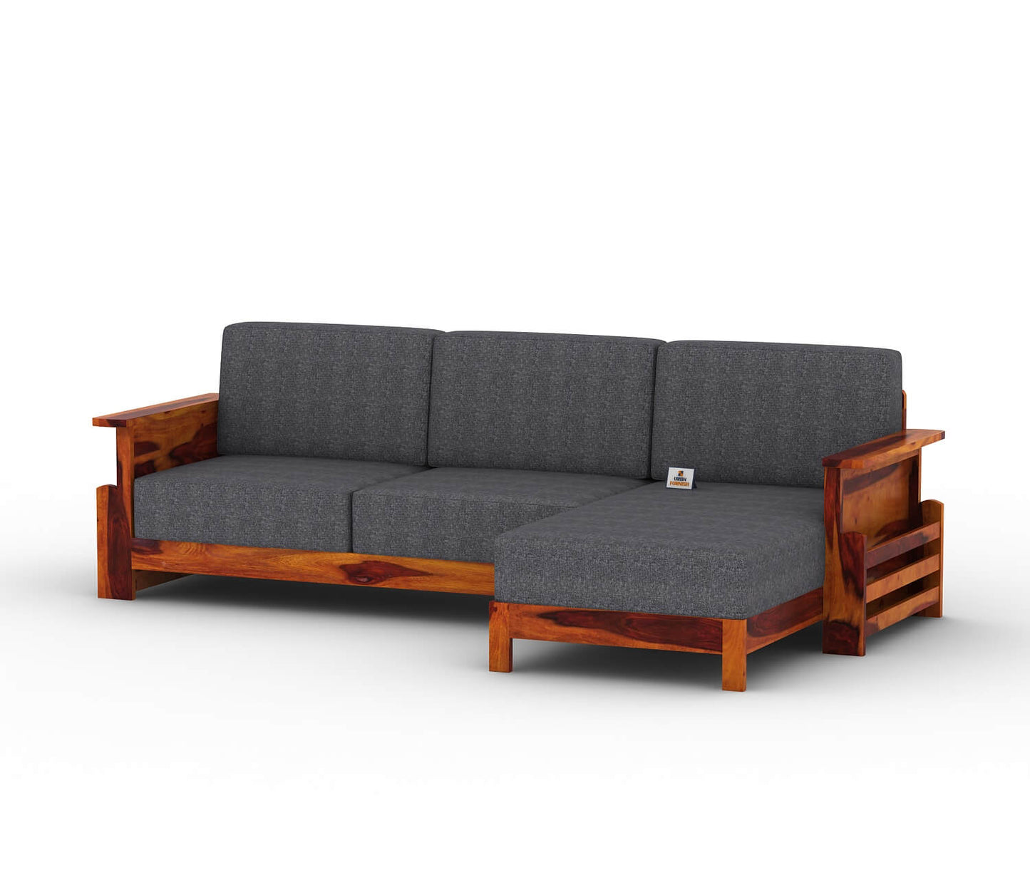 Colosseo L Shape Right Aligned Wooden Sofa - Urbnfurnish