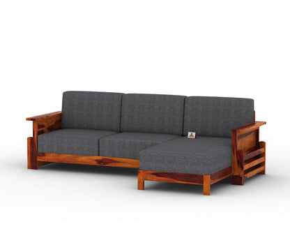 Colosseo L Shape Right Aligned Wooden Sofa - Urbnfurnish