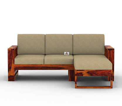 Orfeo L Shape Right Aligned Wooden Sofa - Urbnfurnish