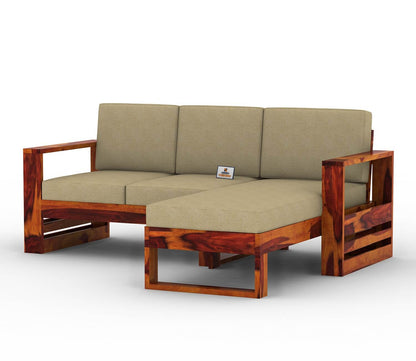 Orfeo L Shape Right Aligned Wooden Sofa - Urbnfurnish