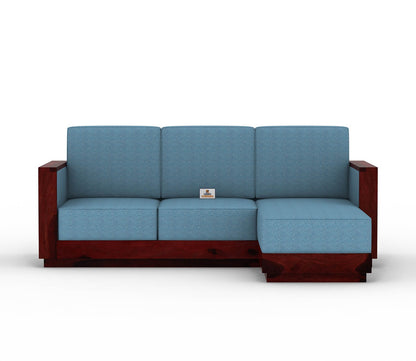 Lago L Shape Right Aligned Wooden Sofa - Urbnfurnish