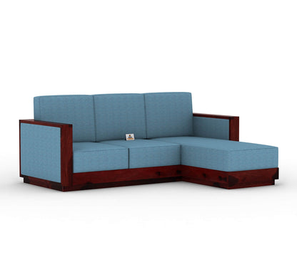 Lago L Shape Right Aligned Wooden Sofa - Urbnfurnish