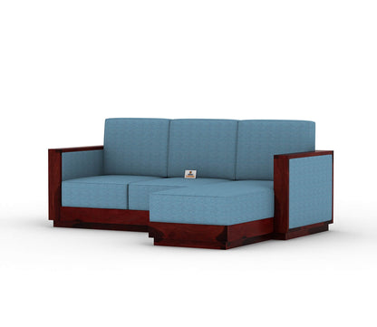 Lago L Shape Right Aligned Wooden Sofa - Urbnfurnish