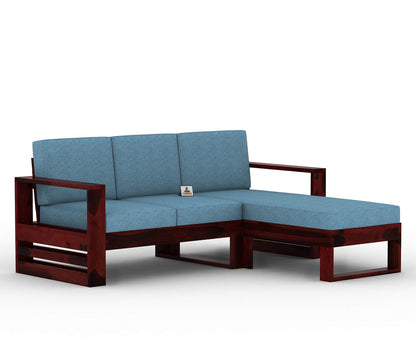 Orfeo L Shape Right Aligned Wooden Sofa - Urbnfurnish