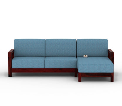 Icaro L Shape Right Aligned Wooden Sofa - Urbnfurnish