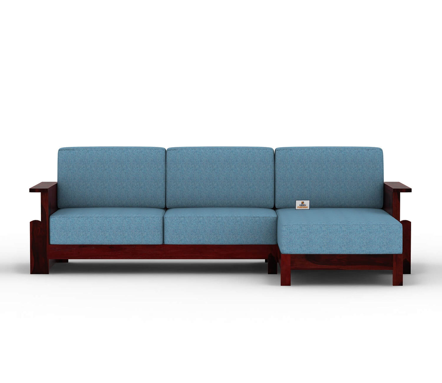 Colosseo L Shape Right Aligned Wooden Sofa - Urbnfurnish